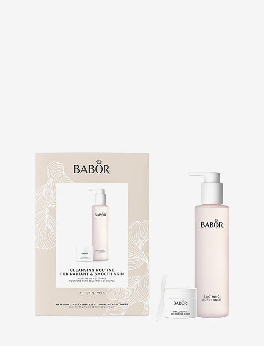 Babor
Hyaluronic Cleansing Balm & Soothing Rose Toner